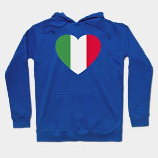 I Love Italy // Heart-Shaped Italian Flag Hoodie